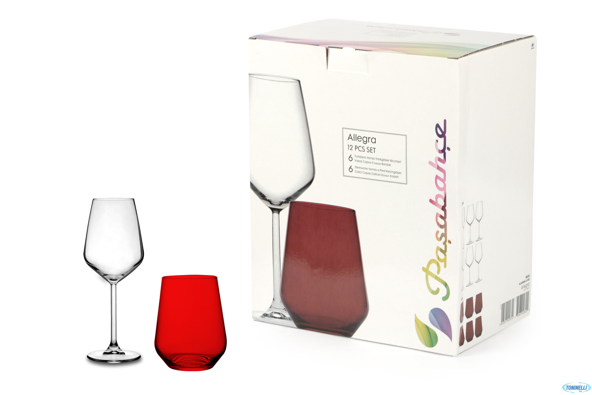 soda Pasabahce Allegra Set di 6 bicchieri universali multiuso per vino succhi di frutta 470 ml Highball 